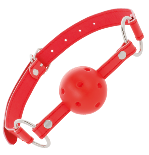 Red Breathable Mouth Gag for Adults DARKNESS – image 2