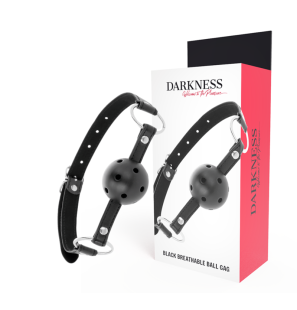 Black breathable gag for adults – image 1