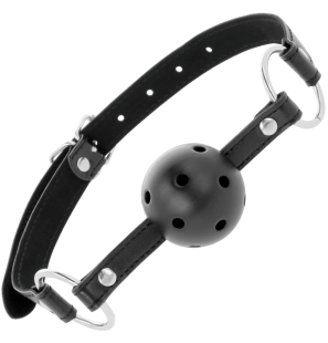 Black breathable gag for adults – image 2