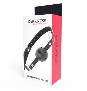 Black breathable gag for adults – image 4