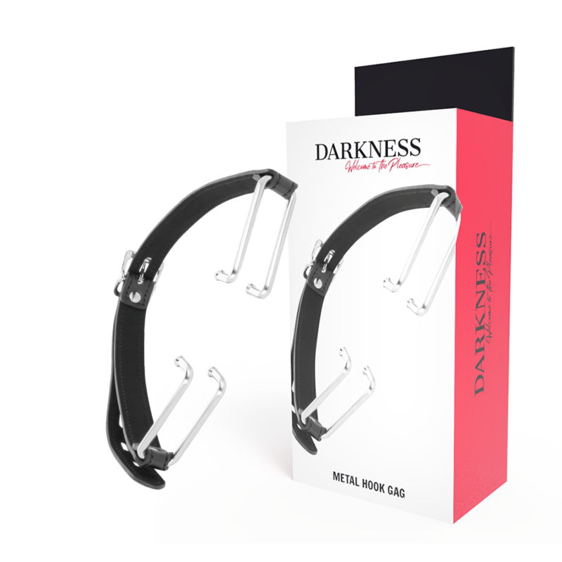 Schwarzer Mundknebel mit Haken für BDSM und Bondage von DARKNESS – Bild 1