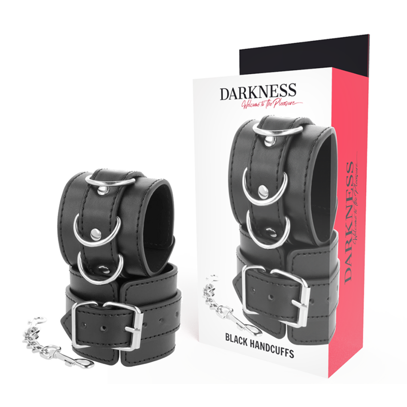 DARKNESS black bondage handcuffs – image 1 DARKNESS black bondage handcuffs – image 1