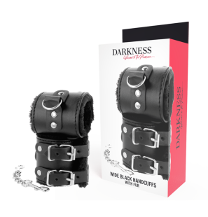 DARKNESS Adjustable Leather Cuffs with Black Lining – image 1
