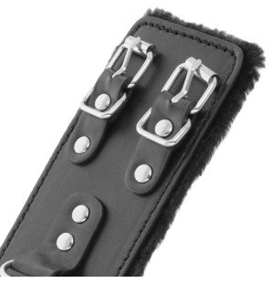 DARKNESS Adjustable Leather Cuffs with Black Lining – image 4