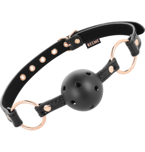 BEGME vegan leren gag in zwart voor intieme wellness