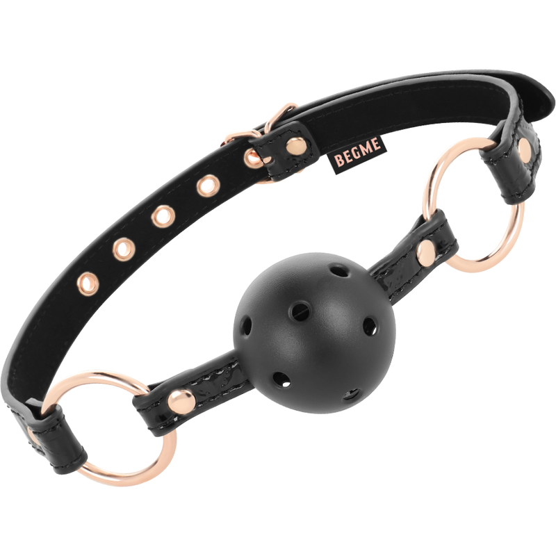 BEGME Black Vegan Leather Gag for Intimate Wellness – image 1