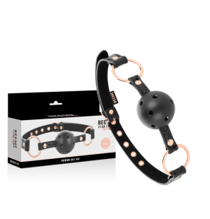 Bâillon en cuir végan noir BEGME pour le bien-être intime – photo 2
