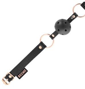 BEGME Black Vegan Leather Gag for Intimate Wellness – image 3