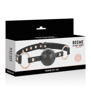 Bâillon en cuir végan noir BEGME pour le bien-être intime – photo 4