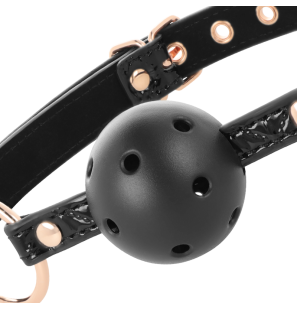 Bâillon en cuir végan noir BEGME pour le bien-être intime – photo 6