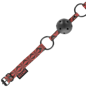 BEGME red vegan leather mouth gag, 65 cm – image 3
