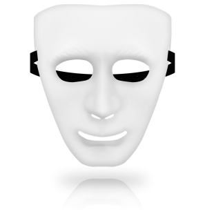 Biała maska BDSM OHMAMA MASKS dla dorosłych, jeden rozmiar – zdjęcie 2