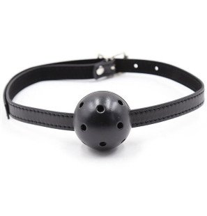 Bâillon boule avec ouvertures OHMAMA FETISH 4,5 cm – photo 1
