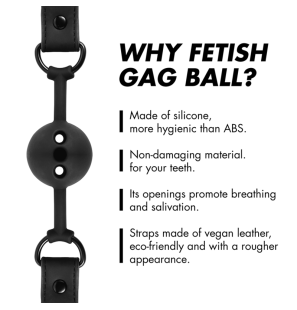 Breathable silicone ball gag, 4,1 cm – image 4