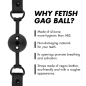 Ademende siliconen bal gag van 4,1 cm – foto 4