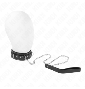 PVC Leather Collar 105 cm with Rhinestone Rivet – image 1
