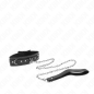 PVC Leather Collar 105 cm with Rhinestone Rivet – image 3 PVC Leather Collar 105 cm with Rhinestone Rivet – image 3