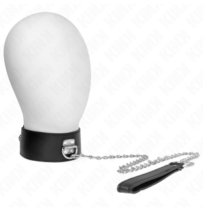 Adjustable collar with lead KINK 65 cm black – image 1