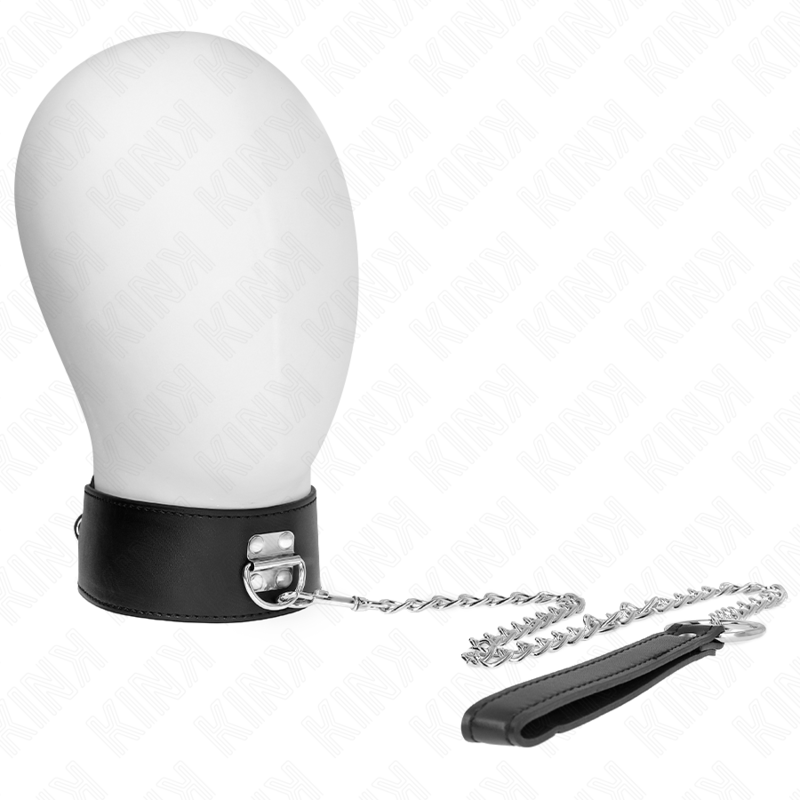Adjustable collar with lead KINK 65 cm black – image 1