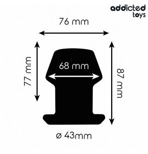Addicted Toys Extreme wydrążony korek analny z silikonu, rozmiar M – zdjęcie 4