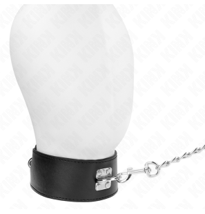 Adjustable collar with lead KINK 65 cm black – image 2