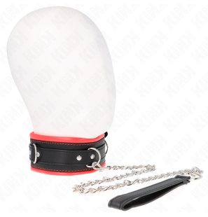 Verstellbares schweres Halsband mit Leine 65 cm