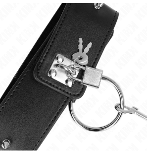 Adjustable collar with 65 cm lead and silver-coloured studs – image 6