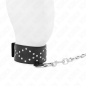 Adjustable studded collar 36-43 cm with silver-coloured details – image 3