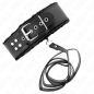 Black Adjustable Collar with Lead and Studs, 116 cm – image 2