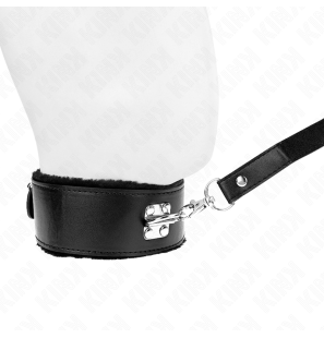 Black Adjustable Collar with Lead and Studs, 116 cm – image 3