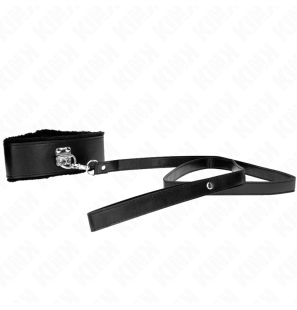 Black Adjustable Collar with Lead and Studs, 116 cm – image 4