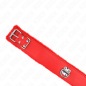 Adjustable red collar with silver-coloured studs 40-48 cm – image 5