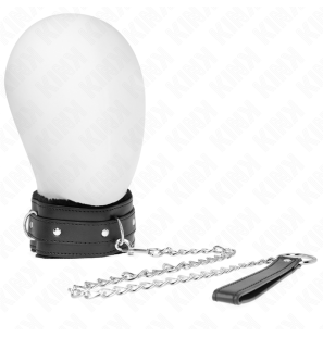 KINK regulowana czarna obroża 36-42 cm ze smyczą 65 cm – zdjęcie 1