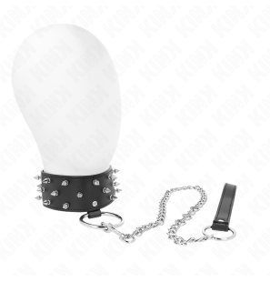 Adjustable collar with silver-coloured studs, 36-43 cm – image 1