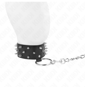 Adjustable collar with silver-coloured studs, 36-43 cm – image 3
