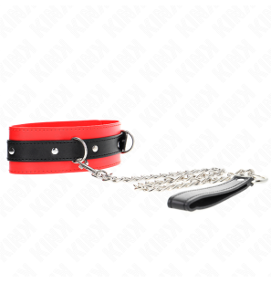 Red collar with lead KINK 65 cm – image 3