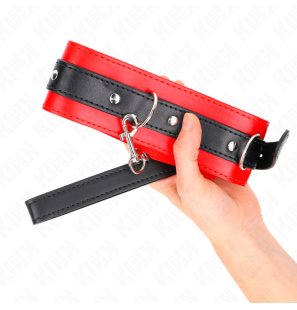 Red collar with lead KINK 65 cm – image 4