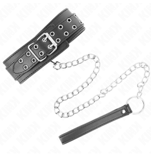 Adjustable collar for adults with silver buckles, 33-46 cm – image 2