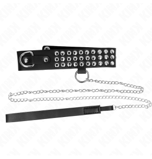 Adjustable ball gag chain 65 cm with collar and gag – image 2