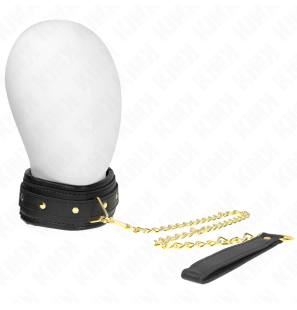 Verstellbares Halsband aus Kunstleder mit 3 cm breitem Riemen – Bild 1