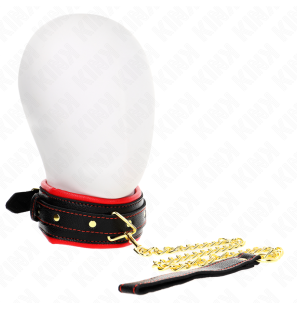Verstelbare halsband met leersponsband 37-54 cm – foto 1