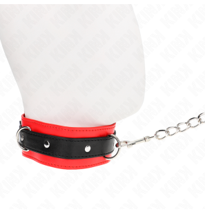 Red collar with 65 cm lead for adults – image 4