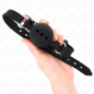 Adjustable silicone ball gag with 4,5 cm ball – size M, black – image 2 Adjustable silicone ball gag with 4,5 cm ball – size M, black – image 2