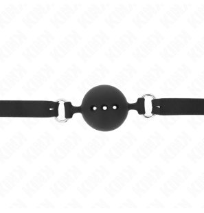 Bâillon boule réglable en silicone, 4,5 cm – taille M, noir – photo 4