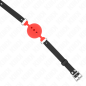 Verstelbare siliconen mondknevel met bal 5 cm – rood – foto 4