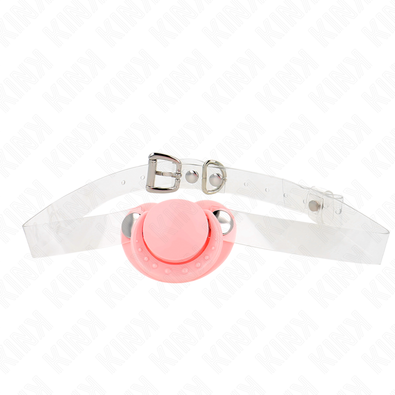 Adjustable dummy-shaped gag, pink 5,5 x 4 cm – image 1 Adjustable dummy-shaped gag, pink 5,5 x 4 cm – image 1