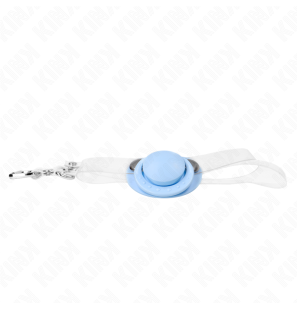 Light blue adjustable pacifier-shaped mouth gag 5,5 x 4 cm – image 3