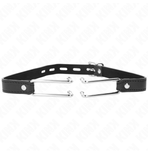 Metal hook gag with adjustable leather strap KINK 11,5 cm – image 1