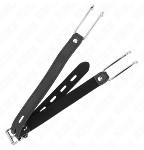 Metal hook gag with adjustable leather strap KINK 11,5 cm – image 2