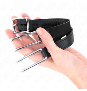 Metal hook gag with adjustable leather strap KINK 11,5 cm – image 3